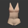 Nude V Neck Slimming Bodysuit With Lace Trim For Comfortable Everyday Wear