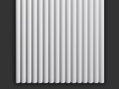 White Vertical Striped Wall Design With Clean Modern Aesthetic And Textured Surface 3d model