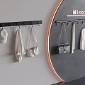 Practical Wall Mounted Hooks for Hanging Hat Bags Clothes and Accessories 3d model