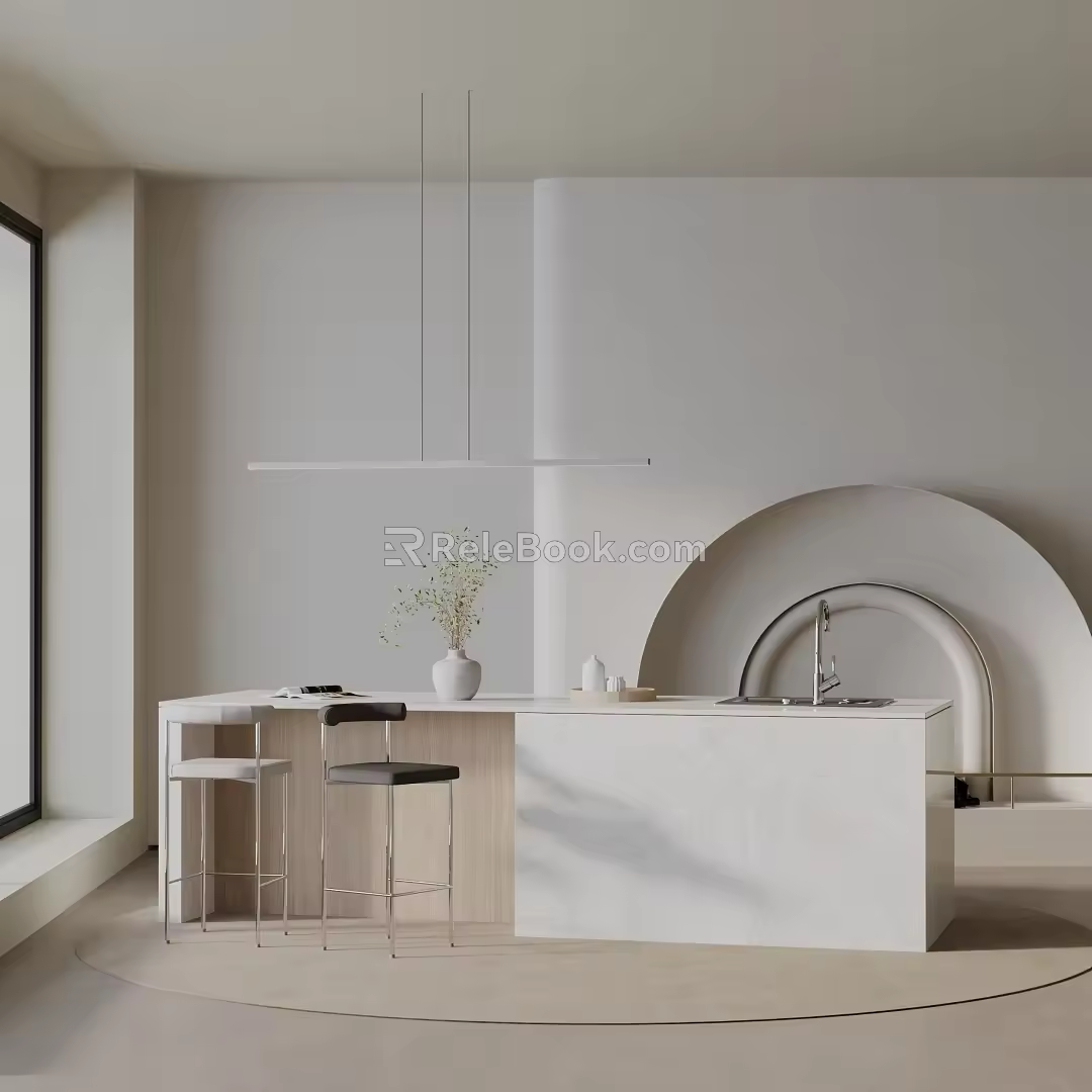 Modern table combination 3d model