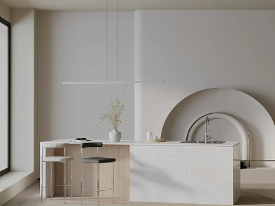 Modern table combination 3d model