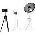 Professional Commercial Studio Equipment With Tripod Mic Lighting And Reflector Stand