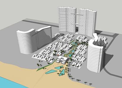 Marina Hotel Layout 3d model