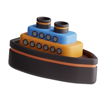 ship cargo ship cruise ship cartoon ship vehicle cartoon ship toy ship 3d model