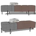 Modern sofa stool bed end stool pedal 3d model