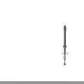 Silver Medieval Sword With Spiral Hilt Decorative Crossguard And Pointed Tip