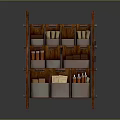 Iron Frame Storage Rack Large Iron Frame Iron Frame House Factory Industrial Iron Frame Iron Ladder Rigid Ladder Work Frame Rigid Frame 3d model