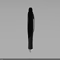 Sleek Black Writing Tool With Silver Accents Textured Grip And Modern Design