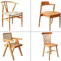 Modern Wooden Dining Chairs With Various Designs Different Backrest And Armrest Styles