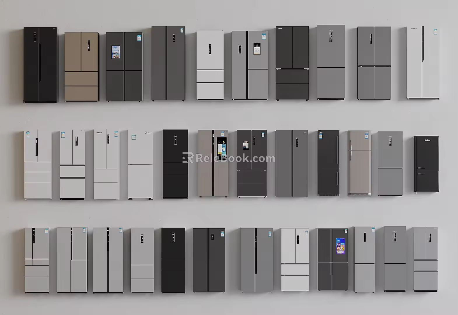 Modern refrigerator single door refrigerator double door refrigerator smart refrigerator embedded refrigerator 3d model