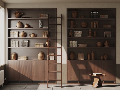 Quiet bookcase 3d model