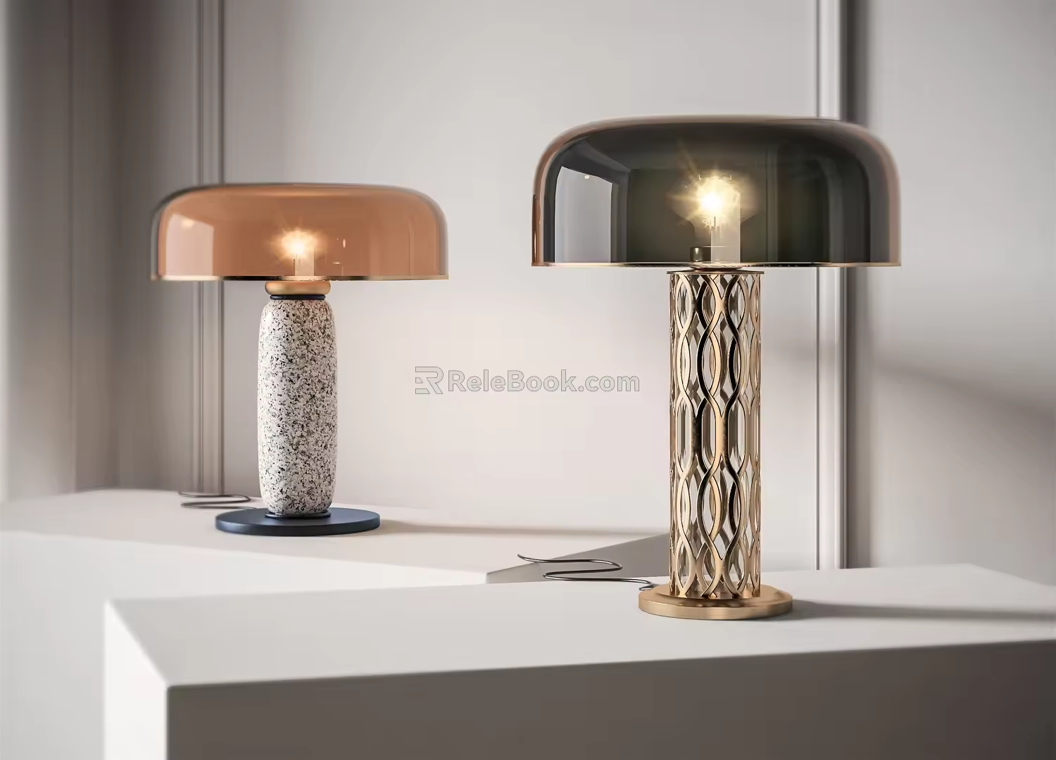 Light Luxury Table Lamp Table Lamp Combination 3d model
