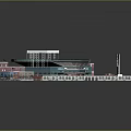 Detailed Modern Stadium Architectural Design With Seating Area And Surrounding Facilities