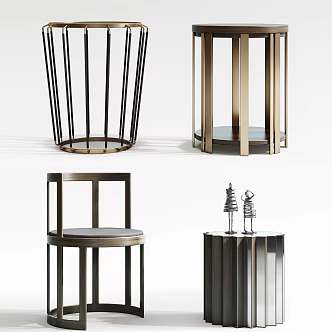 Modern round several sides several 3d model