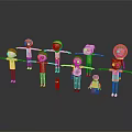 Puppet puppet wooden figure game character game character realistic character 3d model