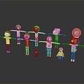 Puppet puppet puppet puppet wooden figure game character game character realistic character 3d model