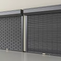 Modern Metal Roller Shutters With Textured And Striped Panel Design