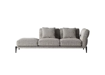 Modern three-seat sofa multiplayer sofa 3d model