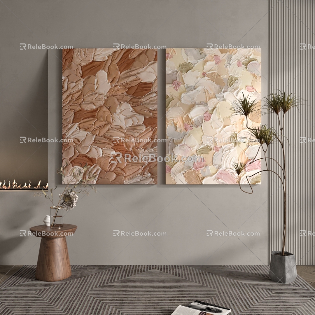 Quiet Wind Decorative Painting 3d model