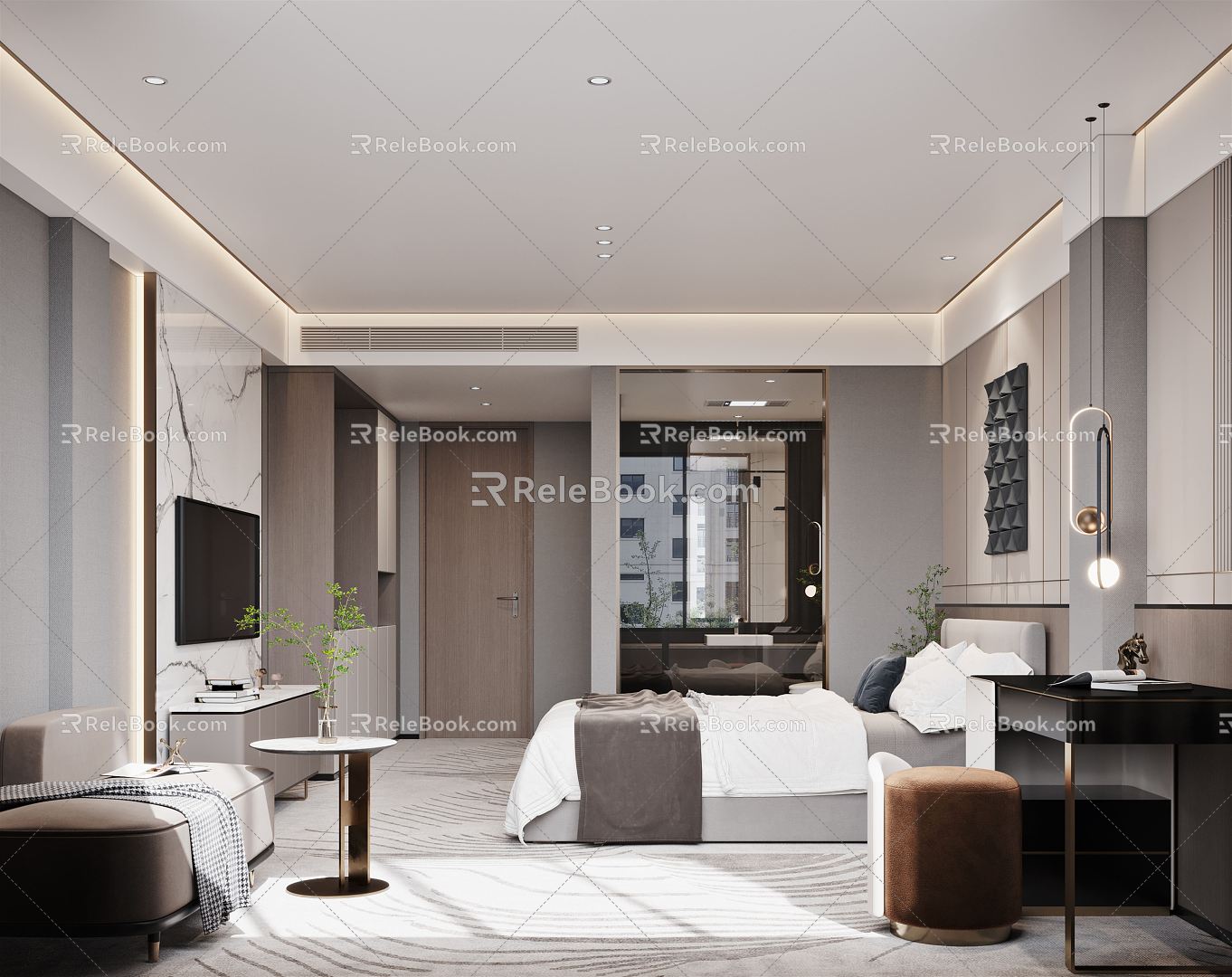 Modern Rooms Hotel 3d model