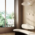 -Ji sofa combination special-shaped sofa wall lamp log single sofa multi-person sofa leisure sofa chandelier micro cement 3d model