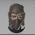 Vintage Industrial Leather Protective Gas Mask Fashion Accessory With Metal Details