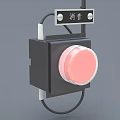 Industrial Equipment Silencing Button With Black Enclosure And Pink Button