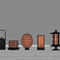 Modern Outdoor Lights With Various Shapes Hollow Patterns And Warm Glow
