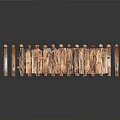 Unique Architectural Wooden Structures Arranged In Modern Linear Design Elements