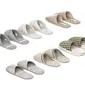 Comfortable Indoor Slippers with Gray Beige and Plaid Patterns Soft Home Footwear