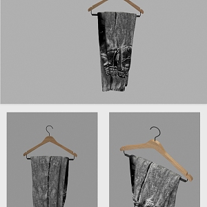 modern hanger clothing shoes hat 3d model