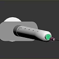 Medical Syringe With Measuring Scale And Pink Needle On Dark Background
