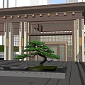 Modern Commercial Landscape With Lush Trees Lawn And Sculptures Near Qin 3 Aquarium