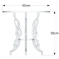 Elegant Outdoor Table With Intricate Metal Frame And Curved Legs For Garden