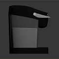 Keurig Single Serve Coffee Maker With Black Curved Top And Transparent Front Section