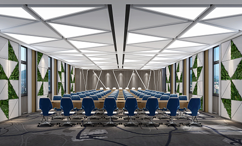 Post-modern conference room big conference room 3d model