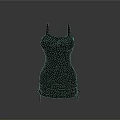 Simple Elegant Women's Fitted Sleeveless Dress With Spaghetti Straps And Layered Hem