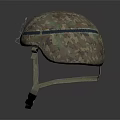 Camouflage Pattern Military Helmet With Adjustable Straps And Tactical Accessory Design 3d model