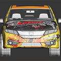 Yellow Custom Sedan With Vibrant Graffiti Artwork And Sporty Alloy Wheels