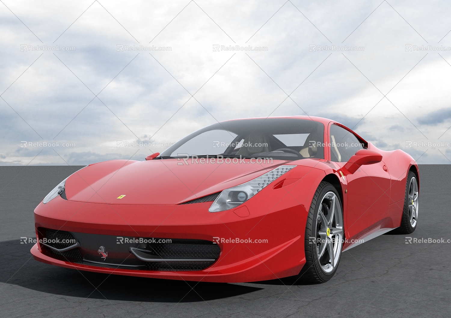 Modern sports car 3d model