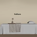 Stylish Massage Bed With Light Colored Sheet Folded Towels And Vase On Wooden Floor