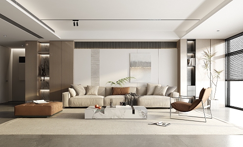 modern living room 3d model