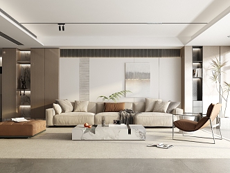 modern living room 3d model