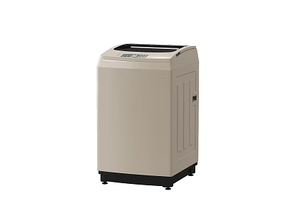 Panasonic Beige Top Loading Washing Machine With Modern Design And Compact Size 3d model