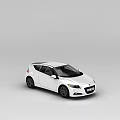 White Two Door Sports Car Featuring Sleek Body Design And Black Alloy Wheels
