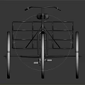 Practical Cargo Tricycle With Metal Frame Basket And Black Seat Design