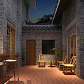 Inviting Café Interior With Wooden Bar Counter Pendant Lights Menu Board And Scenic Windows