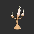 Artistic Anthropomorphic Candle Holder Sculpture With Three Lit Candles And Facial Expression