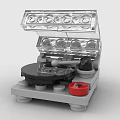 Building Blocks Turntable Model With Transparent Cover Black Disc And Red Knob