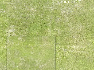 Green Textured Component With Square Shape And Grass Like Surface 3d model
